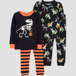 Carter's Just One You® Toddler Boys' 4pc Cotton Long Sleeve Dinosaur Halloween Pajama Set - Black/Orange -Carter's Shop GUEST 0144c178 ce79 428c 9de1 73f04b3d4954