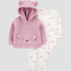 Carter's Just One You® Baby Girls' 3pc Bear Sweatshirt & Pants Set - Pink -Carter's Shop GUEST 03048911 255b 4098 89f1 9af67369c799