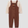Carter's Just One You® Baby 2pc Thanksgiving Overalls Set - Brown