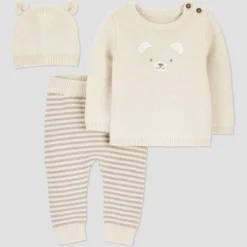 Carter's Just One You® Baby 3pc Bear Sweater Top & Pants Set - Cream -Carter's Shop GUEST 091e3060 8776 4b0e 8683 00c157b12021