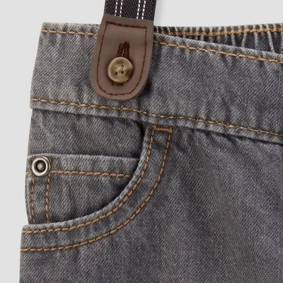 Carter's Just One You® Baby Boys' 2pc Plaid Suspender Top & Bottom Set - Ivory 4 Carter's Just One You® Baby Boys' 2pc Plaid Suspender Top & Bottom Set - Ivory - Image 4