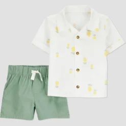 Carter's Just One You®️ Baby Boys' Pineapple Top & Bottom Set - White/Yellow -Carter's Shop GUEST 1610a1ab 1423 4eb0 ac89 4d59ed5155ea
