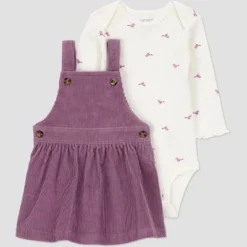 Carter's Just One You® Baby Girls' 2pc Overalls Dress Set - Plum -Carter's Shop GUEST 18866da7 76ee 468d 9beb e2fa5d17d72e