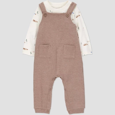 Carter's Just One You® Baby Boys' 2pc Overalls Set - Brown 1 Carter's Just One You® Baby Boys' 2pc Overalls Set - Brown