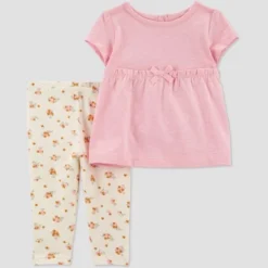 Carter's Just One You® Baby Girls' Floral Top & Bottom Set - Pink/Cream -Carter's Shop GUEST 1c5287a5 7b79 4eab 8581 997772330600