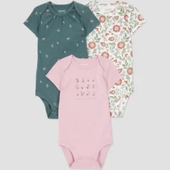 Carter's Just One You® Baby Girls' 3pk Short Sleeve Floral Bodysuit - Pink -Carter's Shop GUEST 21d67d55 f91b 4ba5 8ca1 13a27cc18c5b