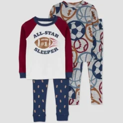 Carter's Just One You® Toddler Boys' Football And Sports Long Sleeve Pajama Set - Blue/Gray -Carter's Shop GUEST 24cf171d a269 4f58 b30f faa6029bcbbc