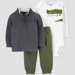 Carter's Just One You® Baby Boys' 3pc Gator Top & Bottom Set - Olive Green -Carter's Shop GUEST 274792ee 5f35 4b55 ab64 e78eb56165ed
