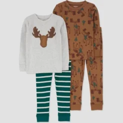 Carter's Just One You® Toddler Boys' Striped Moose Long Sleeve Pajama Set - Brown/Green -Carter's Shop GUEST 275418d6 c4a2 4e75 bfb7 b47aea833fe7