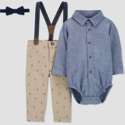 Carter's Just One You® Toddler Boys' Anchor Chambray Suspender Set - Khaki/Blue -Carter's Shop GUEST 27e9f474 5c6a 49d2 a786 d6f1e36abcf3