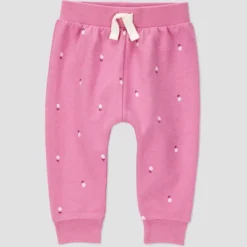 Carter's Just One You® Baby Girls' 4pc Floral Top & Jogger Set - Pink/Purple