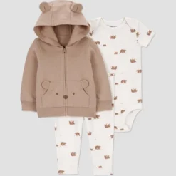 Carter's Just One You® Baby Boys' 3pc French Terry Bear Sweatshirt And Pants Set - Brown -Carter's Shop GUEST 36de5c40 35c6 48e2 9e3e 6f06642661cc