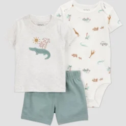 Carter's Just One You® Baby Boys' 3pc Safari Top & Bottom Set - Green -Carter's Shop GUEST 3c7fac58 8880 4ccc 9f41 64606716a961