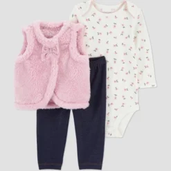 Carter's Just One You® Baby Girls' 3pc Vest And Leggings Set - Pink -Carter's Shop GUEST 4477d9bd 5651 442b b660 bf6f62c1c25e