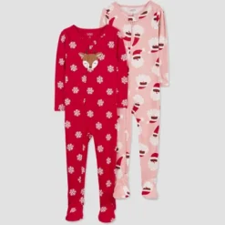 Carter's Just One You® Toddler Girls' Snowflake Reindeer/Santa Footed Pajama -Carter's Shop GUEST 47d49697 fde8 425d bb26 e5a7c53afd4f
