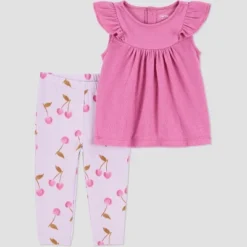 Carter's Just One You® Baby Girls' 2pc Cherries Top & Bottom Set - Purple -Carter's Shop GUEST 504fa997 86db 43a3 8acd e7cf7ffa829e