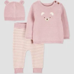 Carter's Just One You® Baby Girls' 3pc Bear Sweater Top & Pants Set - Purple -Carter's Shop GUEST 54a2fc00 ba4c 4f22 a542 43742515d4c2