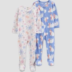 Carter's Just One You®️ Toddler Girls' 2pk Snowflakes And Polar Bears Fleece Footed Pajama - White/Blue -Carter's Shop GUEST 56e87d21 b3ba 478a b9f5 a296e3f98fe0