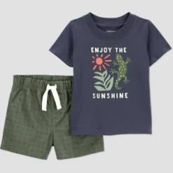 Carter's Just One You® Baby Boys' 2pc Sunshine Top & Bottom Set - Olive Gray -Carter's Shop GUEST 57b0f9dc 20d0 4d25 aec1 873f55f3f09f