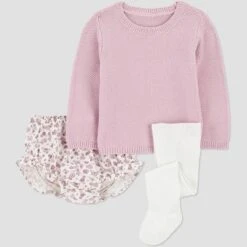Carter's Just One You® Baby Girls' 3pc Floral Sweater & Bloomer With Tights Set - Pink -Carter's Shop GUEST 59820103 2118 428c 9c13 4c2793eaba12
