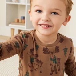Carter's Just One You® Toddler Boys' Striped Moose Long Sleeve Pajama Set - Brown/Green -Carter's Shop GUEST 5ead9bc7 b056 481f a4fa 0a882cc71ab5