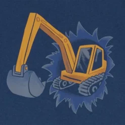 Carter's Just One You® Toddler Boys' Bulldozers Short Sleeve Pajama Set - Navy Blue