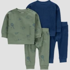 Carter's Just One You® Baby Boys' 4pc "Sports" Top & Bottom Set - Navy Blue/Green -Carter's Shop GUEST 603a164a f3cb 4989 90f0 e401b6377a1e