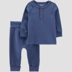 Carter's Just One You® Baby Boys' 2pc Textured Knit Top & Bottom Set - Blue -Carter's Shop GUEST 666853f0 8ab9 4b18 94b8 56440dd554e5