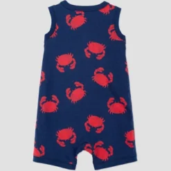 Carter's Just One You® Baby Boys' Crab Romper - Navy Blue/Red