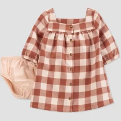 Carter's Just One You®️ Baby Girls' Gingham Dress - Brown -Carter's Shop GUEST 7e1cba6e e064 490b aa9b f912f9a83097
