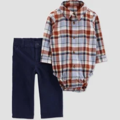 Carter's Just One You®️ Baby Boys' Plaid Top & Pants Set - Blue/Red -Carter's Shop GUEST 8437e363 43bb 4f6f 9935 c50600d02b2f