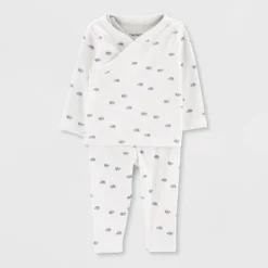 Carter's Just One You® Baby 3pc Rhino Cardigan Set - White/Gray