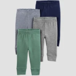 Carter's Just One You® Baby Boys' 4pk Solid And Striped Pull-On Pants - Green/Gray/Blue -Carter's Shop GUEST 92151612 a4d6 4b94 9732 8901de7172df
