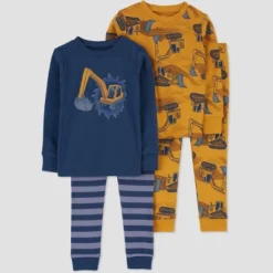 Carter's Just One You® Toddler Boys' Bulldozers Long Sleeve Pajama Set - Navy Blue -Carter's Shop GUEST 94adb27f 9059 41e1 94cd 438213394f8d
