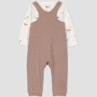 Carter's Just One You® Baby Boys' 2pc Overalls Set - Brown 2 Carter's Just One You® Baby Boys' 2pc Overalls Set - Brown - Image 2