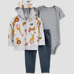 Carter's Just One You® Baby Boys' Safari Cotton Cardigan & Bodysuit - Gray -Carter's Shop GUEST 99fc2a17 58b6 43c7 9cee 21bc5bcde2b6
