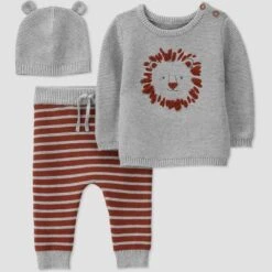 Carter's Just One You®️ Baby Boys' 3pc Lion Sweater & Bottom Set - Gray -Carter's Shop GUEST 9ce46a30 3718 408f 9b2a fa4be3e57f7d