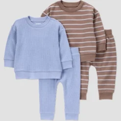 Carter's Just One You® Baby Boys' 4pc Striped Top And Bottom Set - Blue/Brown -Carter's Shop GUEST 9f3e187e 3ae4 4f60 a73f eaa985e02874