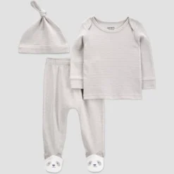 Carter's Just One You® Baby Boys' 3pc Long Sleeve Panta Feet Top & Bottom Set - Ivory -Carter's Shop GUEST a37cc827 31a1 4951 9c1f 528f9c3bac33
