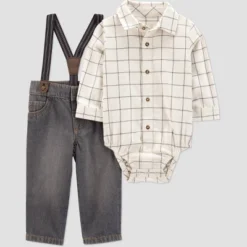 Carter's Just One You® Baby Boys' 2pc Plaid Suspender Top & Bottom Set - Ivory 11 Carter's Just One You® Baby Boys' 2pc Plaid Suspender Top & Bottom Set - Ivory -Carter's Shop GUEST ae507eff 5042 4021 8aef d7ffc0b04bf1