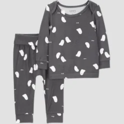Carter's Just One You® Baby 2pc Halloween Ghosts Comfy Soft Top & Bottom Set - Dark Gray -Carter's Shop GUEST b18eee66 b463 4e02 8ab9 6e9678ec6513