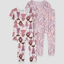 Carter's Just One You® Toddler Girls' Princesses And Horses Short Sleeve Pajama Set - Pink -Carter's Shop GUEST b2926625 4ac3 4e54 a6e4 ed52d44a348b