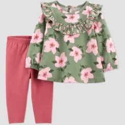 Carter's Just One You® Baby Girls' 2pc Floral Top & Bottom Set - Green -Carter's Shop GUEST ba565c09 3cb3 4bd6 91cd f1ba36fb3525