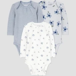 Carter's Just One You® Baby Girls' 3pk Floral Long Sleeve Bodysuit - Blue -Carter's Shop GUEST c18a3700 1368 47ae b6bf f15e85c12100