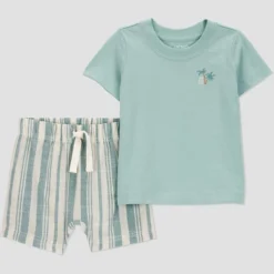 Carter's Just One You® Baby Boys' Striped Surfs Up Top & Bottom Set - Green -Carter's Shop GUEST c2e12ed0 326f 4a21 a867 6e0d47597313