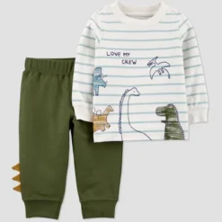 Carter's Just One You® Baby Boys' 2pc Dino Top & Bottom Set - Olive Green -Carter's Shop GUEST c40ee1d9 c245 4e36 a4eb 2e257e4e3c95