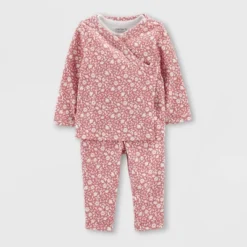 Carter's Just One You® Baby Girls' Cardigan Floral Top & Bottom Set - White/Pink