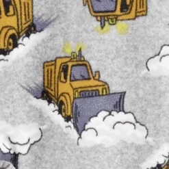 Carter's Just One You®️ Toddler Boys' 2pk Snow Trucks And Lions Fleece Footed Pajama - Blue