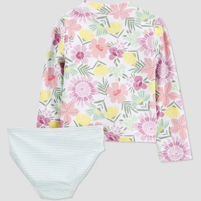 Carter's Just One You® Toddler Girls' 2pc Floral Rash Guard Set 1 Carter's Just One You® Toddler Girls' 2pc Floral Rash Guard Set