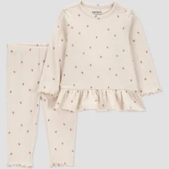 Carter's Just One You® Baby Girls' 2pc Heart Printed Top & Bottom Set - Ivory -Carter's Shop GUEST d33c9030 e9b9 47b9 8754 47b36b059104